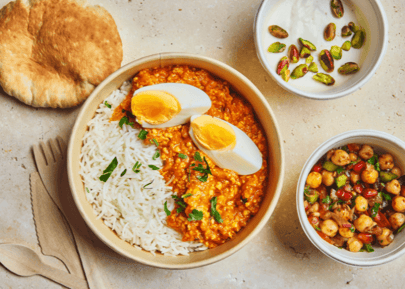 plateau repas végétarien