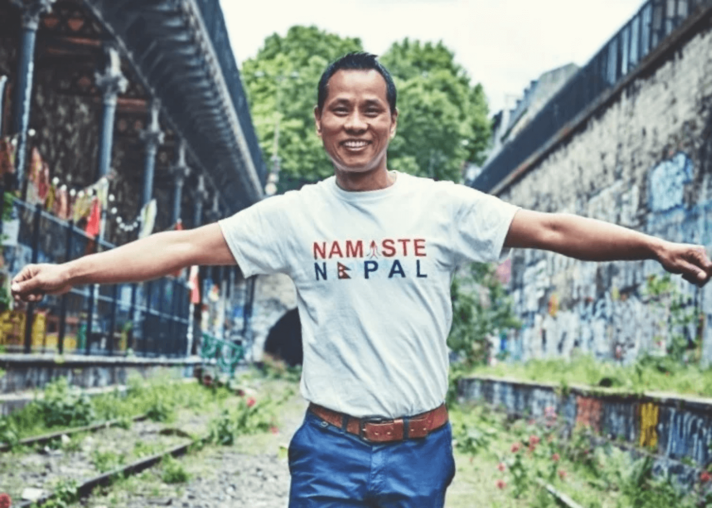 Portrait de Bishnu chef réfugié népalais