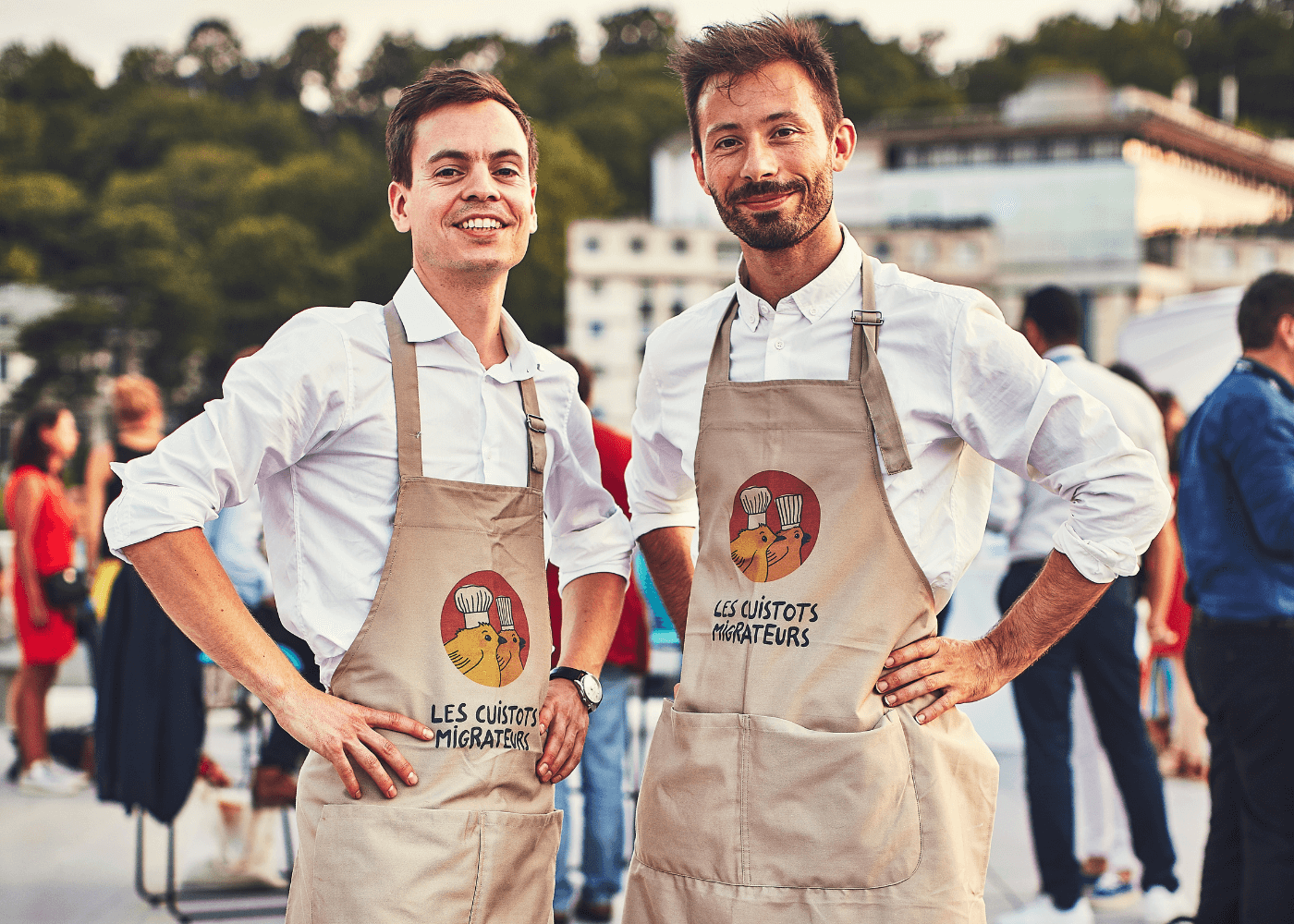 Sébastien et Louis cofondateur des Cuistots Migrateurs 