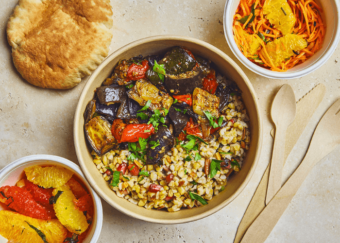 Offres de plateaux-repas végétariennes et véganes